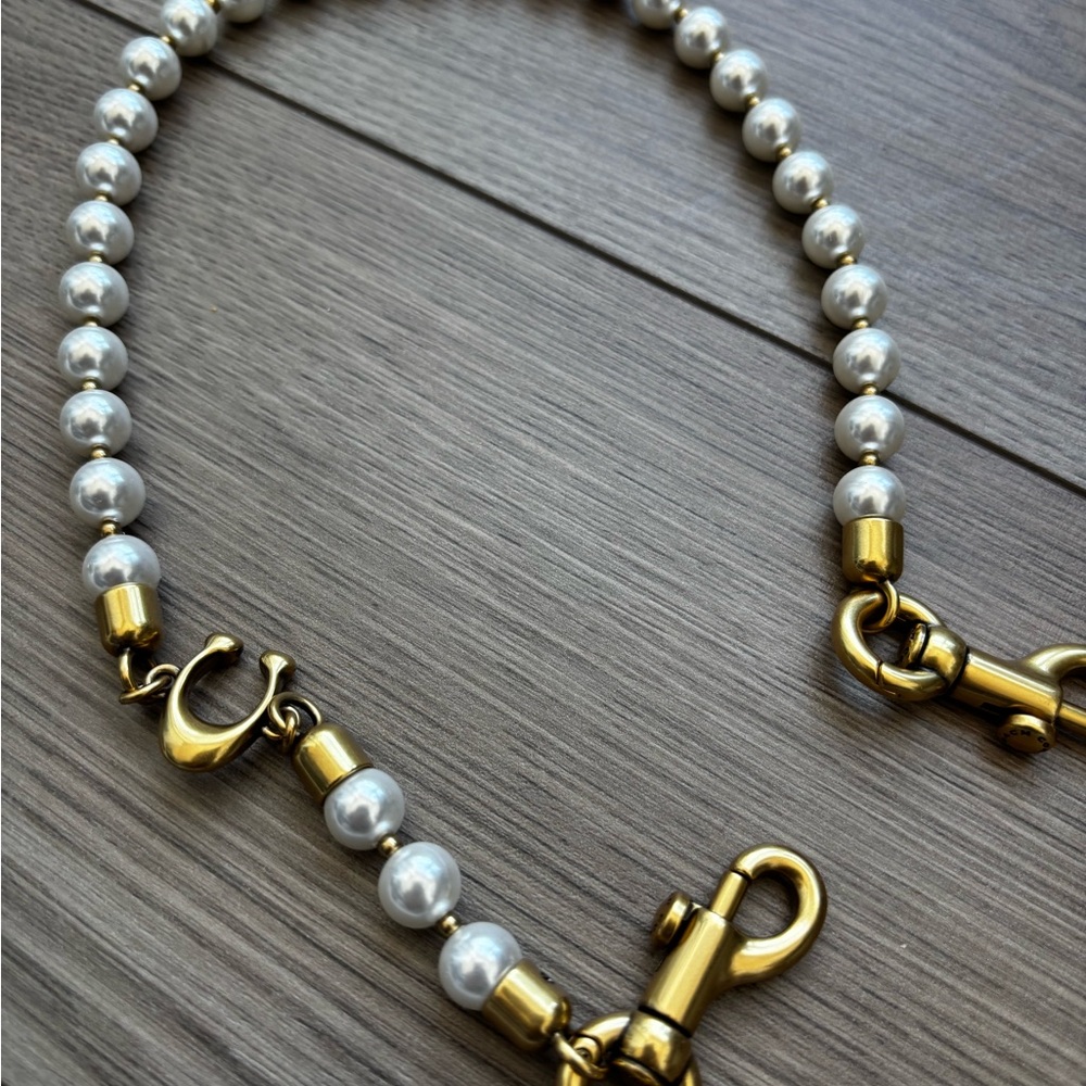 Coach Pearl and Gold Bag Chain Strap